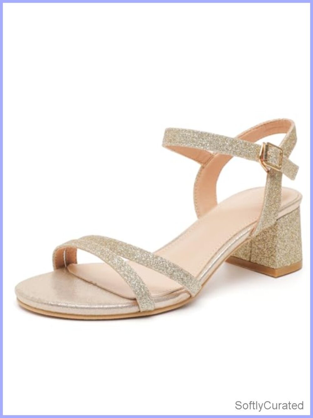 Open Toe Ankle Strap Low Block Chunky Heel Sandals Party Wedding Pumps